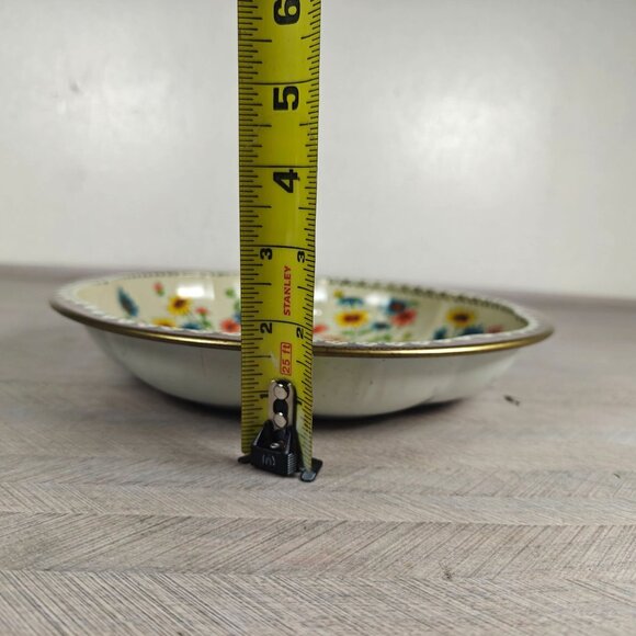 Vintage Daher Decorated Ware Strawberry Butterfly Floral Tin Metal Bowl England - Picture 7 of 7